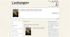 Desktop Screenshot of lanthologiste.fr
